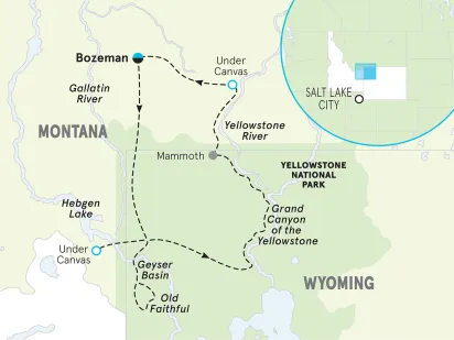 Montana & Wyoming map