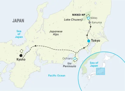  Japan Multi-Adventure Tour Map