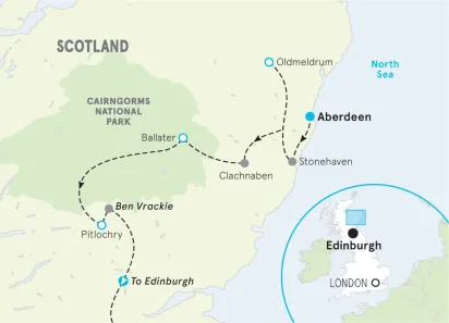 Scottish Highlands Easygoing Walking Tour map