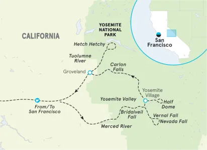 Yosemite Valley Hiking & Walking Tour Map