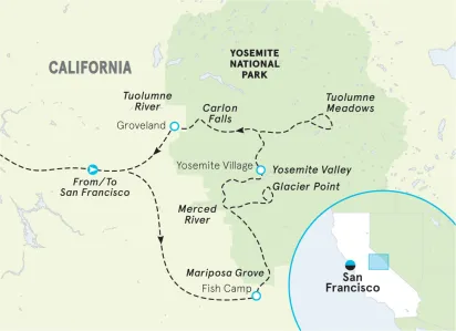 Yosemite Easygoing Walking Tour Map