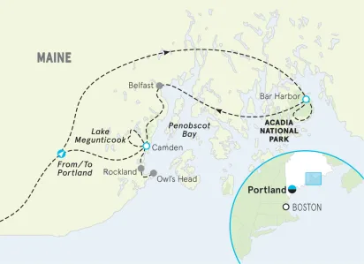 Maine Bike Tour Map