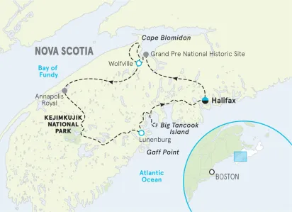 Nova Scotia Easygoing Walking Tour Map