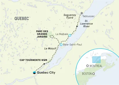 Quebec Easygoing Walking Tour Map