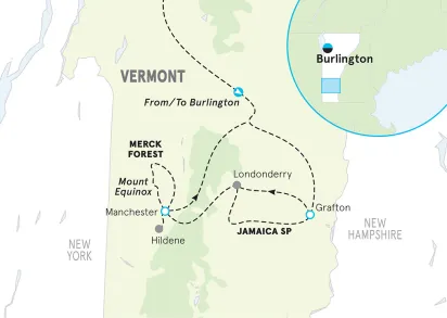 The Carolinas Bike Tour map
