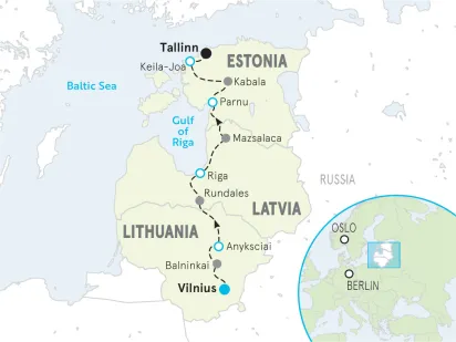 Baltics Bike Tour Map