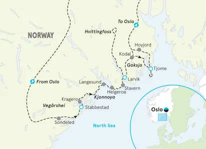 Norway Bike Tour map