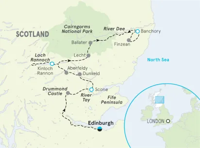 Scotland Bike Tour map