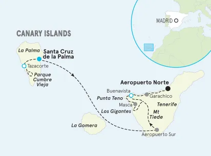 Spain Canary Islands Multi-Adventure Tour map
