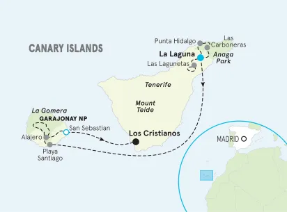 Spain Canary Islands Family Multi-Adventure Tour map