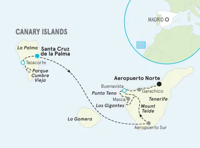 Spain Canary Islands Multi-Adventure Tour map