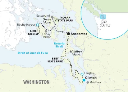 San Juan Islands Multi-Adventure Tour Map